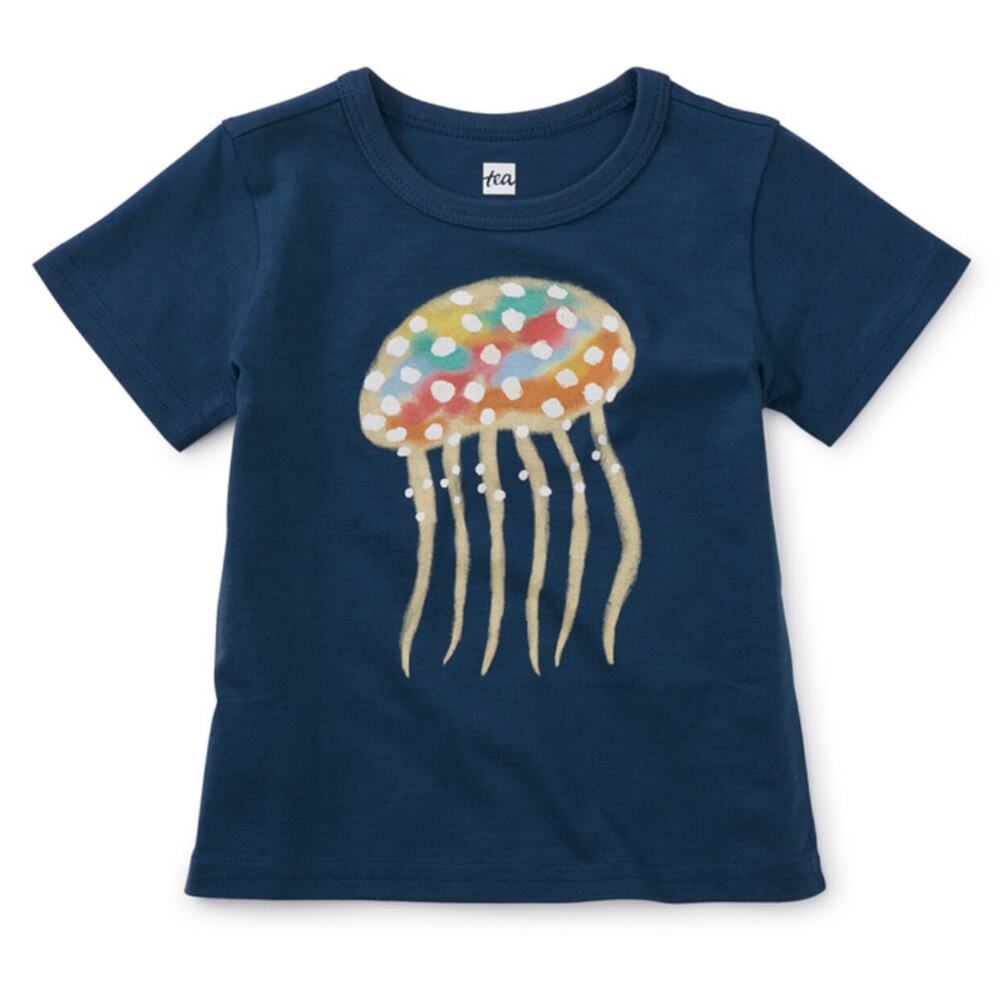 Tea Collection NWT Rainbow Jelly Graphic Tee. 12-18 Months.